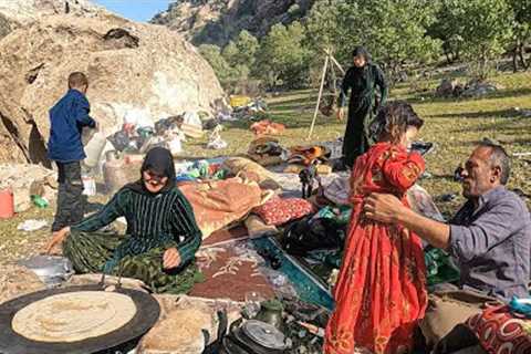 Early Morning with Nomadic family and Having a warm Breakfast (Iran 2023)