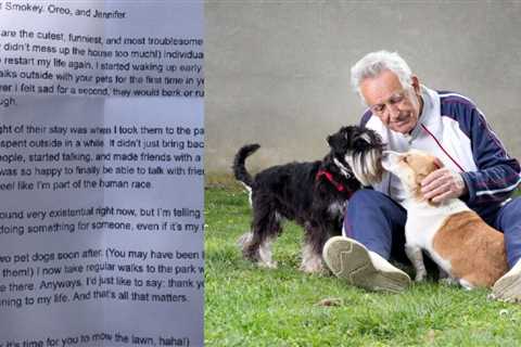 Man Receives Letter From Pet Sitter That Makes Him Simultaneously Smile & Cry